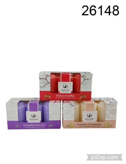 Imagen de VELAS X3 AROMATICAS VARIOS AROMAS 3.26